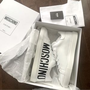 BRAND NEW! Moschino Leather Sneakers